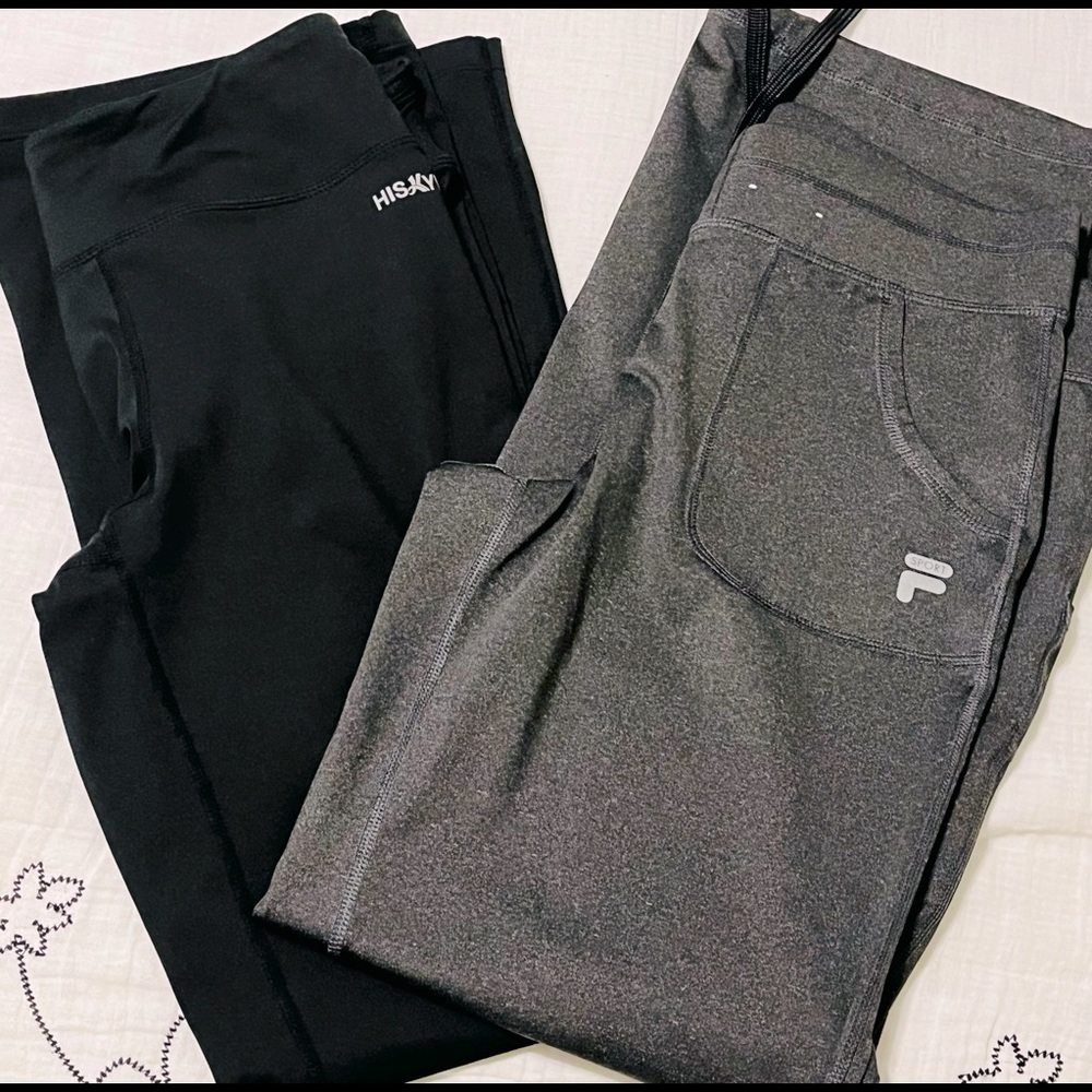 Pair of Yoga Pants. Size Large. Fila and Hiskywin.
